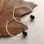 Hoops Elaborated With Swarovski Crystals In Jet Black, thumbnail 5 of 7