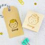 Personalised Man Boy Character Rubber Stamp, thumbnail 2 of 6