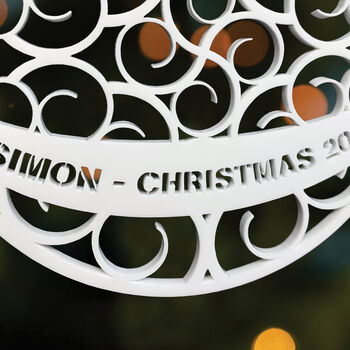 Personalised Hanging Bauble Decoration, 2 of 3