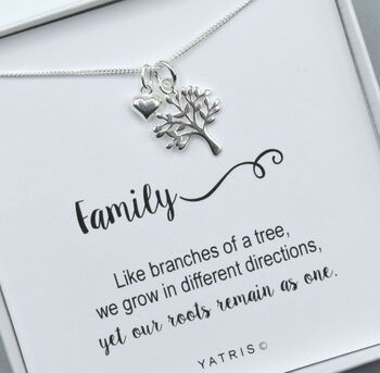 Sterling Silver Family Tree Necklace, 2 of 3