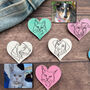 Custom Pet Portrait Enamel Pin, Engraved Line Art, thumbnail 1 of 7