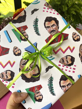 Tom Selleck Wrapping Paper – 80s Magnum Inspired Funny Gift Wrap, 10 of 11