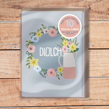Diolch Vase Mini Luxury Card Pack, 2 of 2