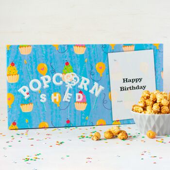 'Happy Birthday' Gourmet Popcorn Letterbox Gift, 2 of 5