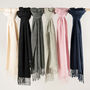 Personalised Charcoal Pure Cashmere Scarf, thumbnail 4 of 9