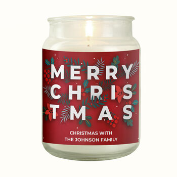 Personalised Merry Christmas Candle, 8 of 8