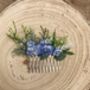 Blue And White Flower Hair Comb, thumbnail 1 of 3