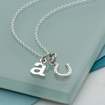 Sterling Silver Lucky Horseshoe Necklace, 2 of 8