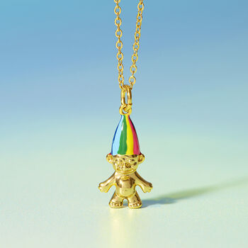 Retro Gold Plated Troll Doll Necklace, 3 of 7