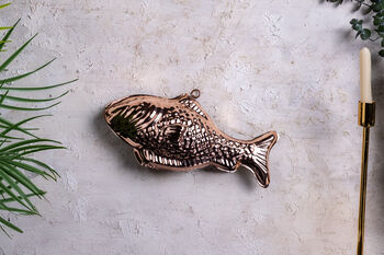 Copper Fish Cake Mold And Decorative Wall Art, 5 of 7