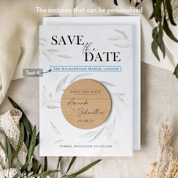 Save The Date Wedding Magnet Cards, 7 of 8