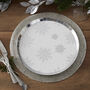 Silver Foiled Snowflake Christmas Paper Plates, thumbnail 1 of 3