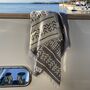Patmos Patterned Peshtemal Towel Oyster Grey, thumbnail 1 of 10