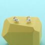 Starfish Sterling Silver Pearl Ear Studs, thumbnail 1 of 3