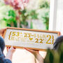 Personalised Golden Wedding Anniversary Coordinates Print – 50th Wedding Anniversary Gift, thumbnail 1 of 4