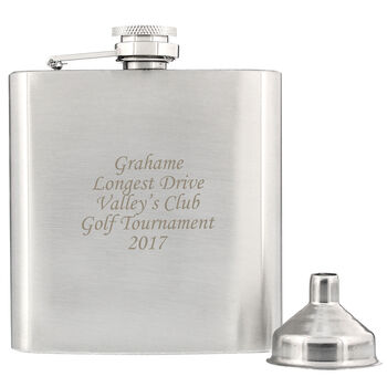 Engraved Stainless Steel Hip Flask With Gift Box, 6 of 6