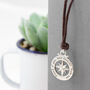 Travel Safe Outline Compass Personalised Necklace, thumbnail 6 of 12