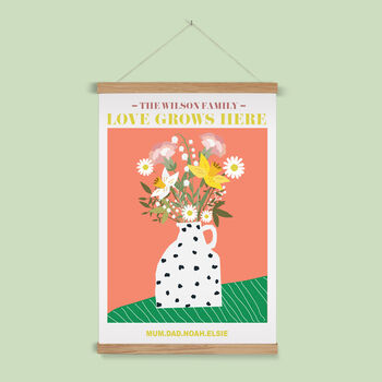Personalised Family Birth Flowers Mother's Day Print, 4 of 9