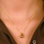 Gold Small Tear Drop Pendant Necklace, thumbnail 1 of 3