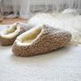 Oslo Merino Wool Slippers Oak Brown, thumbnail 3 of 4