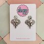 Elephant Glitter Resin Earrings / Animal Lover Gift / Safari Statement Jewellery / Cute Wildlife Accessories, thumbnail 1 of 5