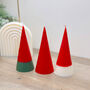 Two Tone Red Christmas Pillar Minimalist Candles, thumbnail 3 of 3