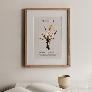 Birth Flower Wall Print 'Daffodil' For March, 3 of 9
