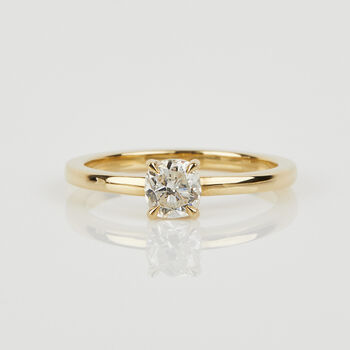 14ct Gold Round Rose Cut Salt And Pepper Diamond Ring, 3 of 5