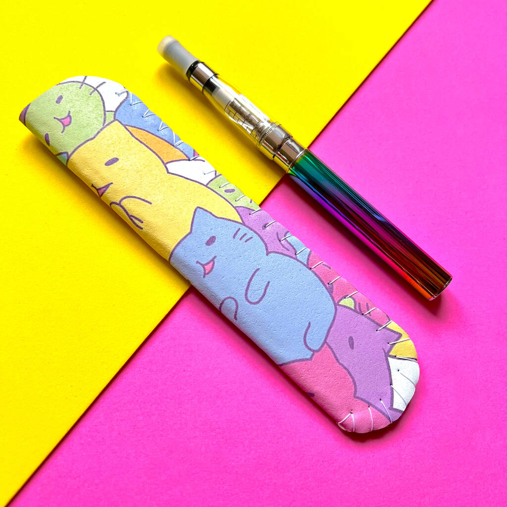 Colourful Smoke Or Kawaii Cat Vape Pen Case, 1 of 10