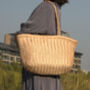 Handmade Woven Leather Tote Shopping Bag, thumbnail 4 of 12