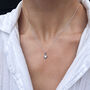 Selena. White Opal Sterling Silver Pendant Necklace, thumbnail 2 of 4
