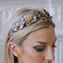 Gold Textured Feather Hair Band Two Widths, thumbnail 1 of 8