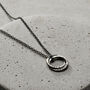 Personalised Men’s Textured Two Ring Russian Necklace, thumbnail 4 of 6