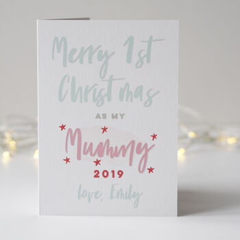 Personalised First Christmas As My Mummy Card, 3 of 5