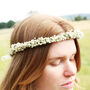Dried Gypsophila Flower Crown Wedding Hair Accessory, thumbnail 5 of 5