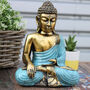 Teal And Gold Buddha Large, thumbnail 2 of 7