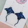 Sting Ray Glitter Resin Earrings, thumbnail 3 of 4