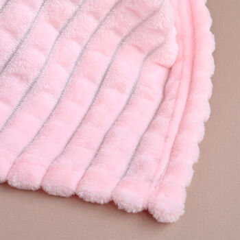 Personalised Pink Embossed Baby Blanket, 8 of 9