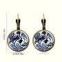 Porcelain Bird Earrings French Vintage Charm, thumbnail 5 of 6