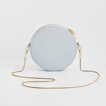 Isabel Floral Bow Blue Embroidered Circle Bag, 4 of 8