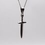 Man Sword Pendant, Stainless Steel Sword Necklace, thumbnail 2 of 6