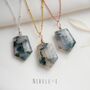 Genuine Moss Agate Necklace, thumbnail 5 of 9