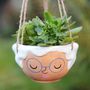 Grandma Ceramic Hanging Planter With Choices Of Plants, thumbnail 1 of 6