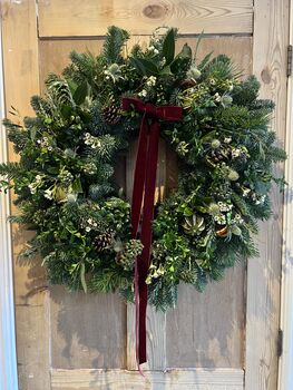 Fresh Luxury Natural Christmas Wreath, 6 of 6