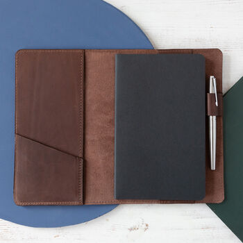 Personalised Moleskine Leather Notebook Cover, 7 of 8