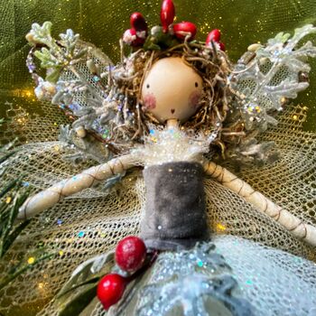 Enchanted Christmas Woodland Berry Fairy Treetopper, 10 of 12