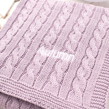 Luxury Baby Girl Purple And Grey Knitted Gift Box, 3 of 12