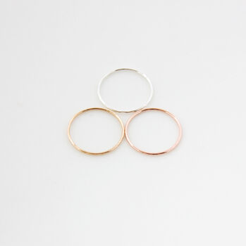 Tri Colour Gold Filled Stacking Ring Set, 4 of 11