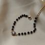 Indian Black Crystal Beads Zircon Mangalsutra Bracelet, thumbnail 4 of 9