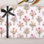 Three Sheets Of Flower Birth Month Birthday Wrapping Paper, thumbnail 1 of 2